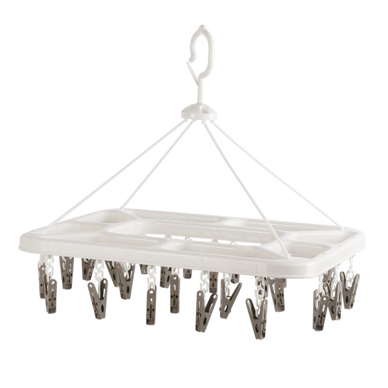 Camellia drying rack 24 clip large children's drying rack Camellia outdoor drying rack windbreaker socks rack 0710