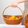Plastic Rattan Basket, Portable Flower Basket, Handicraft Shopping Basket, Grocery Shopping Gift Storage, Woven Wedding New Style