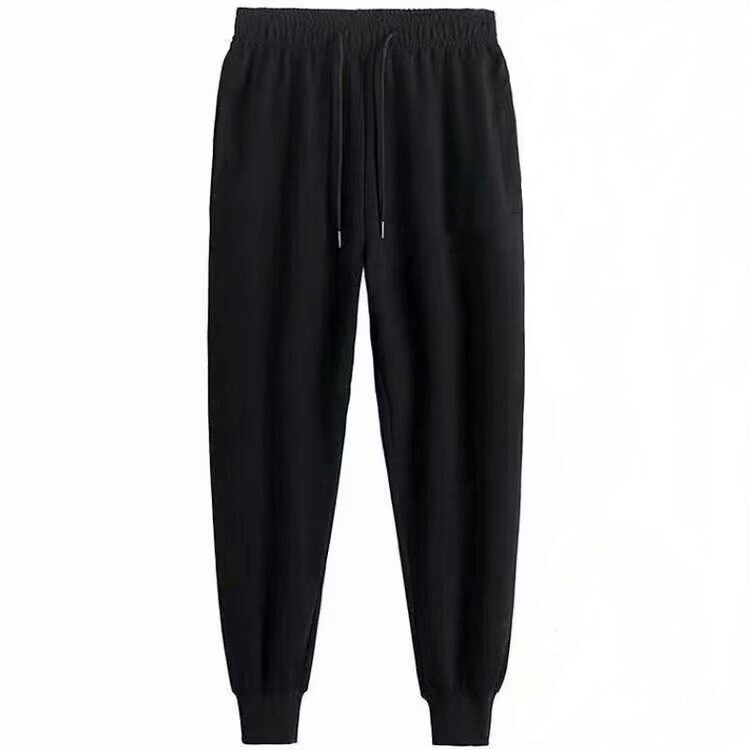 灰色运动裤子男春秋季宽松束脚哈伦裤韩版潮流卫裤加绒休闲九分裤