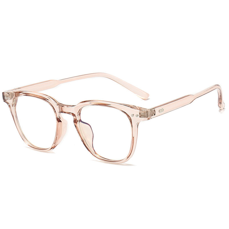 Black Frame Plain Versatile Commuting Glasses, Suitable for Prescription Lenses, Tr90 Ultra-Light Retro Anti-Blue Light Eyeglass Frame 636