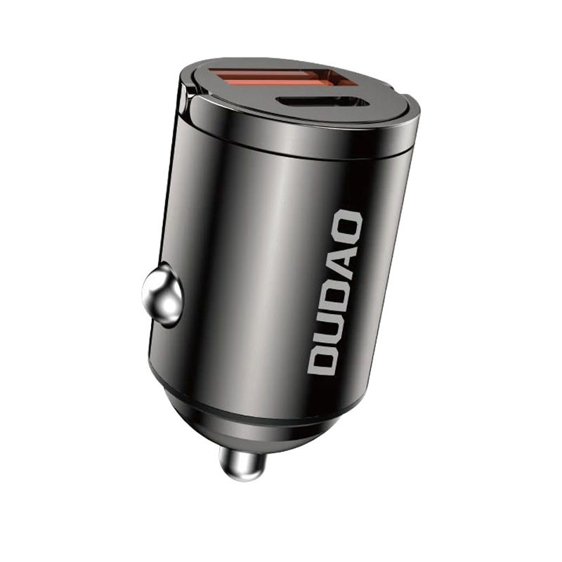 Excessive to R3Max Mini Dual-Port Small Pull Ring 48W Car Charger Aluminum Alloy Cigarette Lighter Pd Fast Charging Car Charger Head