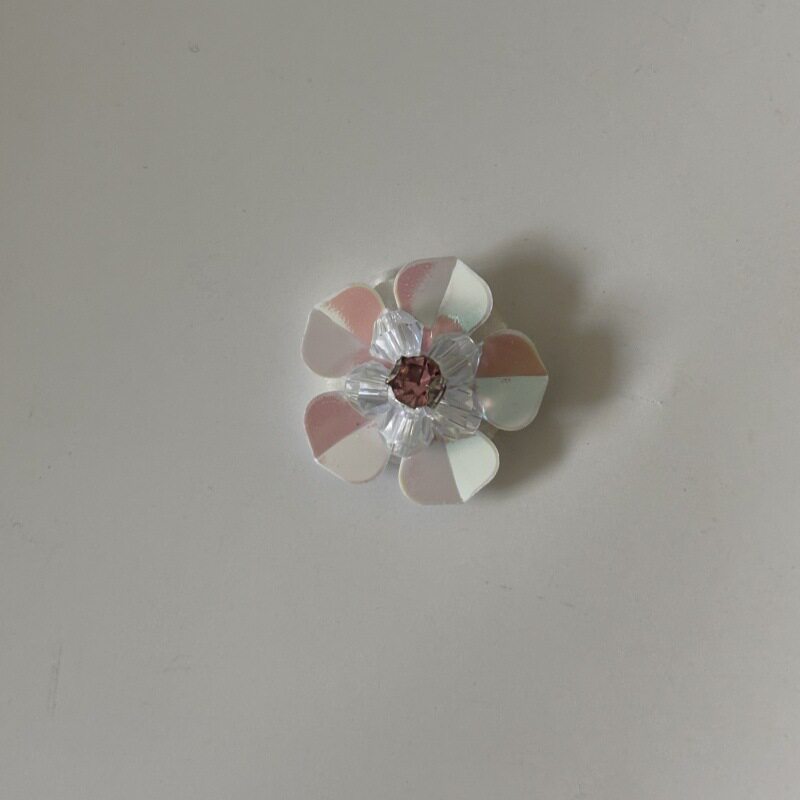 新款手工穿珠花朵辅料装饰花鞋帽花亮片小花DIY饰品服装辅料