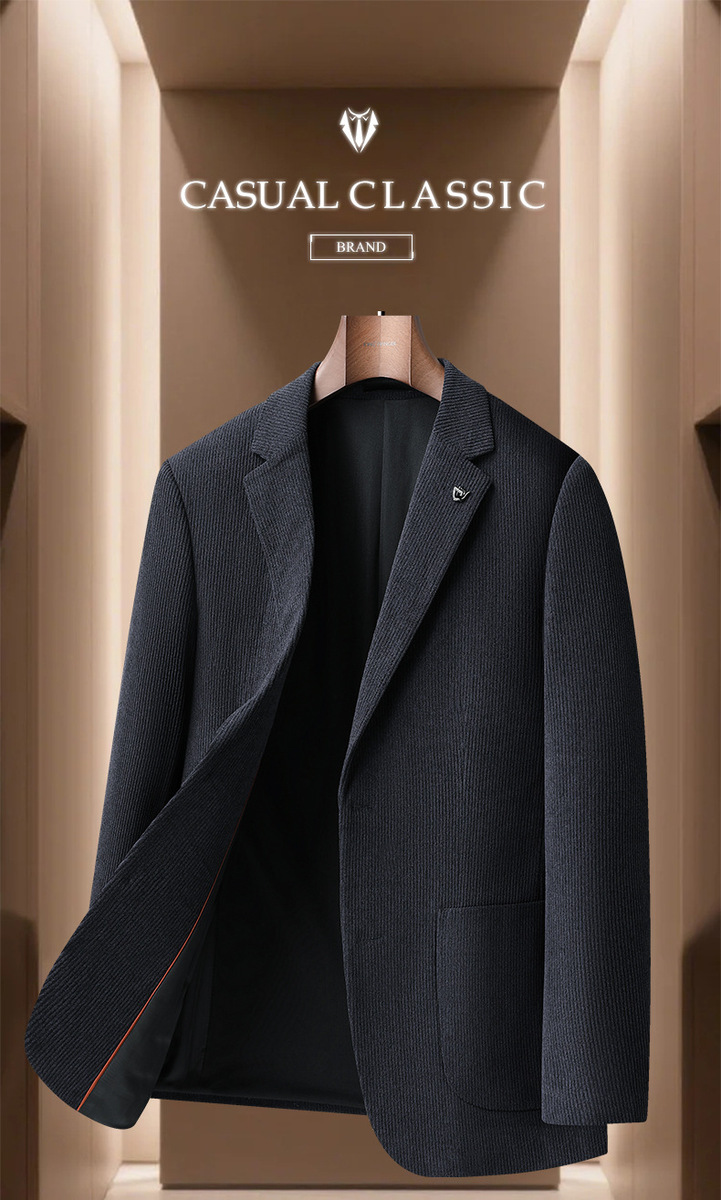 Áo blazer nam vải nhung tăm dáng ôm phong cách công sở — Xanh tím than, Màu nâu cà phê, Tím đậm