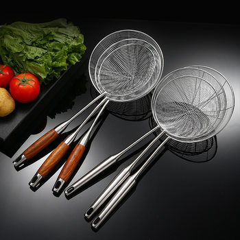 304 stainless steel colander commercial kitchen filter frying drain line drain dumpling noodle spoon hot pot strainer