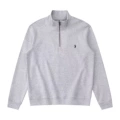 Gray half-zip—black pony