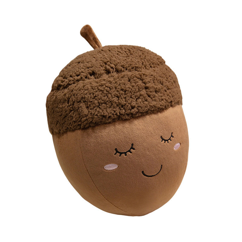 Simulated Pine Cone Hazelnut Chestnut Doll Plush Toy Pine Cone Nut Chestnut Family Doll Decorative Ornaments Gift