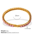 SL469PKG 5.1mm Pink Zirconia Bracelet