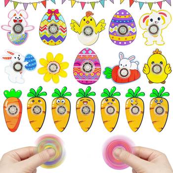Creative acrylic Easter series fingertip gyro cartoon rabbit radish finger gyro cross-border gyro wholesale