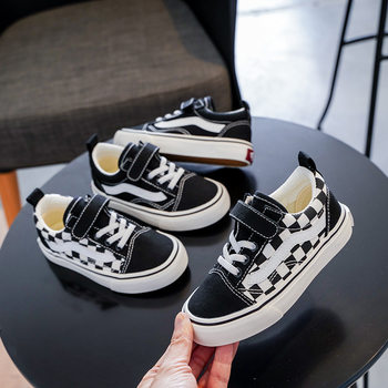Korean Style Kidsren's Canvas Shoes, Girls' Shoes, 2025 Spring New Style, Boys' Baby Cloth Shoes, Medium and Large Kidsren's Sneakers, Trendy