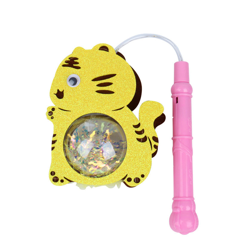 Lantern Lantern Cartoon Little Tiger Children's Portable Lantern Stall Luminous Toy Bobo Ball Spring Festival Lantern