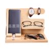 Solid Wood Storage Rack Office Desktop Mobile Phone Holder Glasses Watch Storage Rack Creative Simple Storage Rack