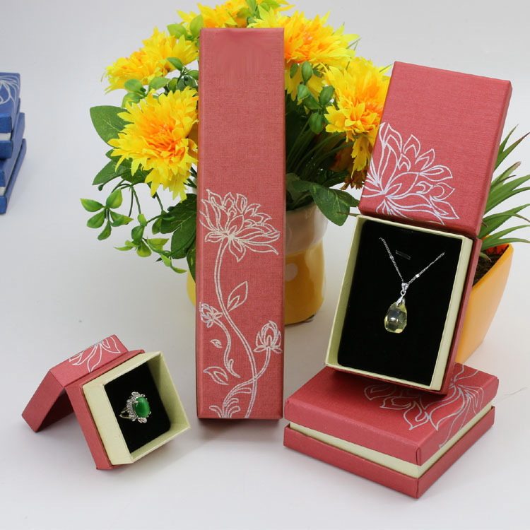 Jewelry Box, Ring and Bracelet Box, Lid with Lotus Design, Jewelry Packaging Gift Box, Chinese Style Jewelry Box