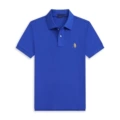 Colorful blue and yellow label