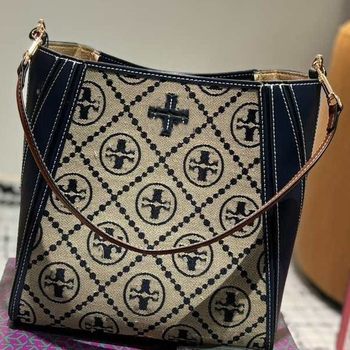 Tb New Cowhide Deformed Bucket Bag Single Shoulder Crossbody Bag Handbag Casual Commuter Bag Women's Bag Tote Bag