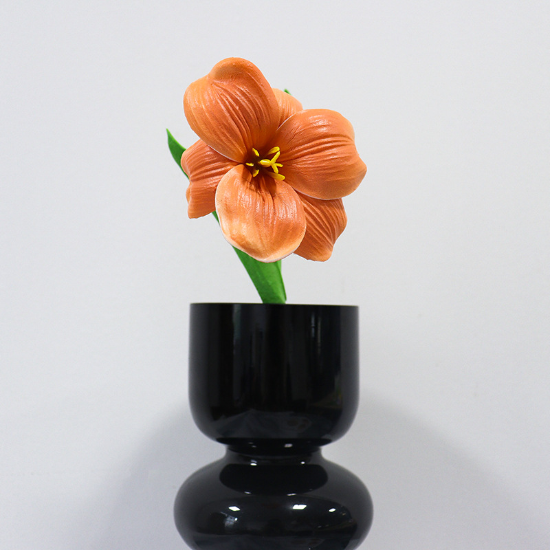 佰顺郁金香仿真花婚礼假花花束拍摄道具家居客厅装饰PU仿真花批发