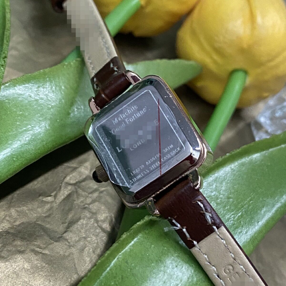 Lola Small Brown Watch Small Green Watch Quartz Elegant Square Women's Watch Cowhide Ins Korean Style Xiaohongshu Recommended