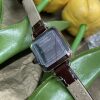 Lola Small Brown Watch Small Green Watch Quartz Elegant Square Women's Watch Cowhide Ins Korean Style Xiaohongshu Recommended