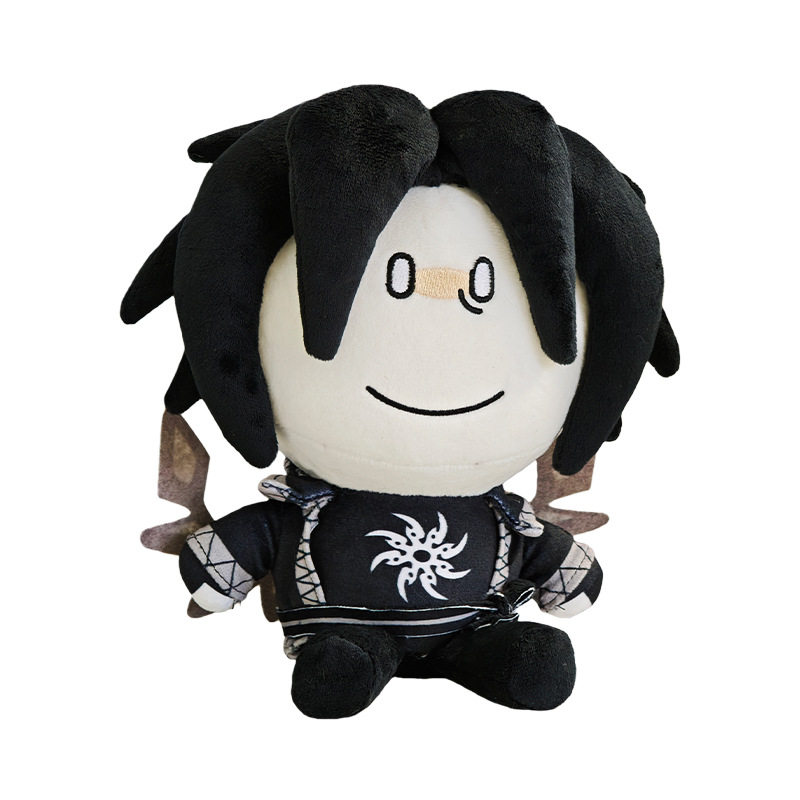 跨境新品Two-Time Plush两次毛绒玩具礼物创意黑环小男孩公仔