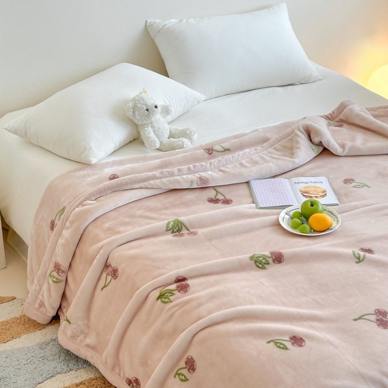 Class a Double-Layer Thickeneded Raschel Blanket Cover Blanket Super Soft Cloud Blanket Office Nap Blanket Milk Velvet Sofa Blanket