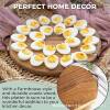Modern Simple Wooden Egg Storage Tray Home Kitchen Egg Fixed Storage Rack Round Divided Egg Tray