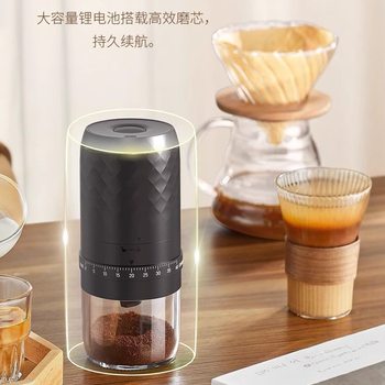 Cross-border New Grinder Portable Electric Coffee Bean Grinder Rechargeable External Adjustable Household Hand Rush