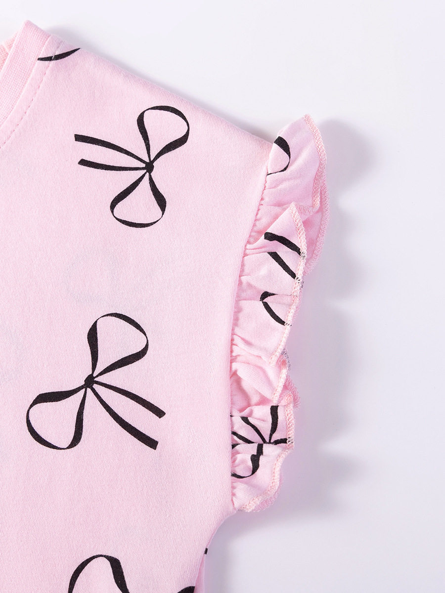 Beliebtes Mädchen-Sommerkleid, niedliches Kurzarm-Kinderkleid-Großhandel