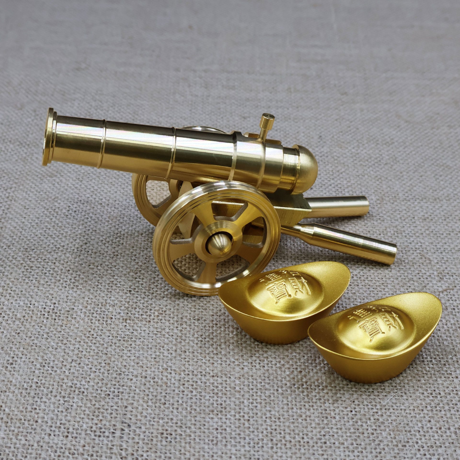 Brass Cannon Model Toy Bronze Ware Feng Shui Bronze Cannon Italian Cannon Hallway Ornaments Gift Opening Salute Gift