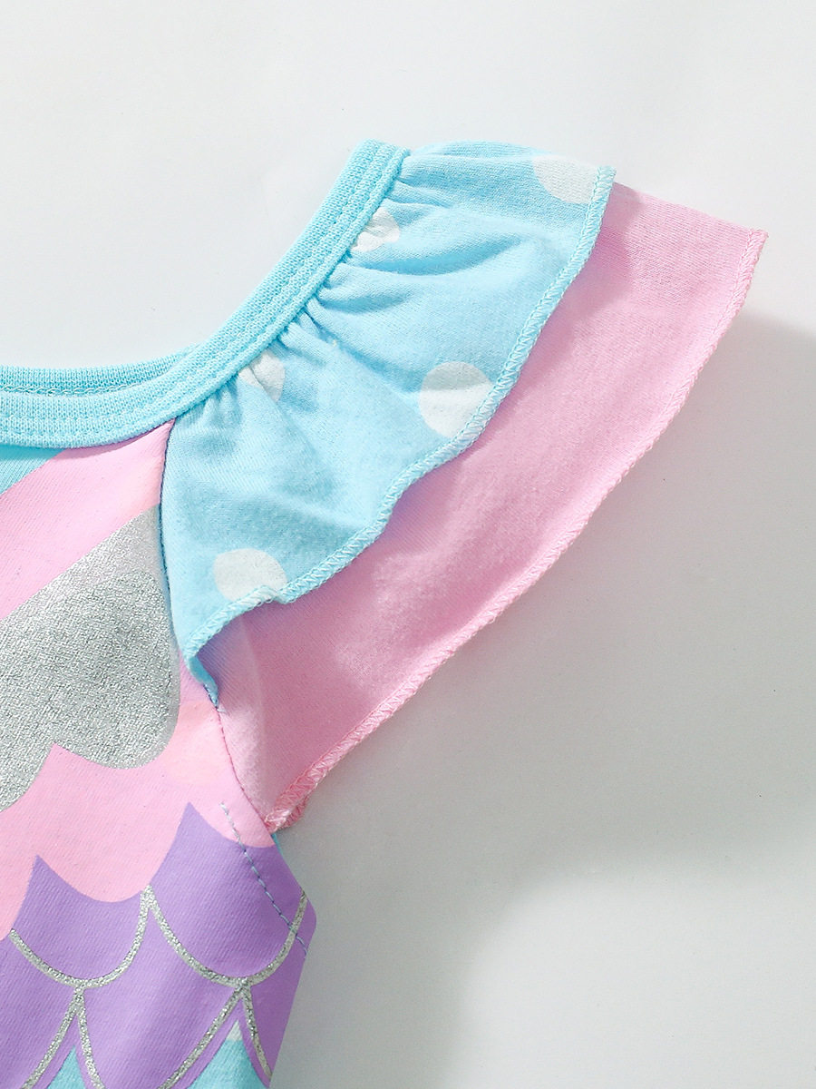 Custom-made Girls' Dress, Cartoon Short-sleeve Kids' Dress, Summer Cotton Kids' Skirt