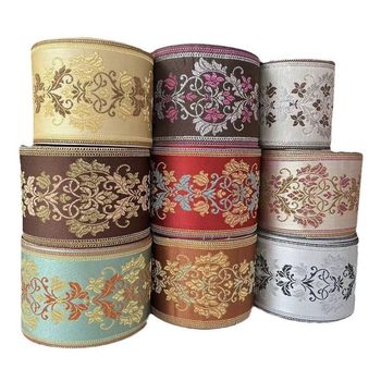 Jacquard Ribbon Lace Retro Curtain Home Fabric Flower Clothing Accessories SH-3176 Width 8.7CM