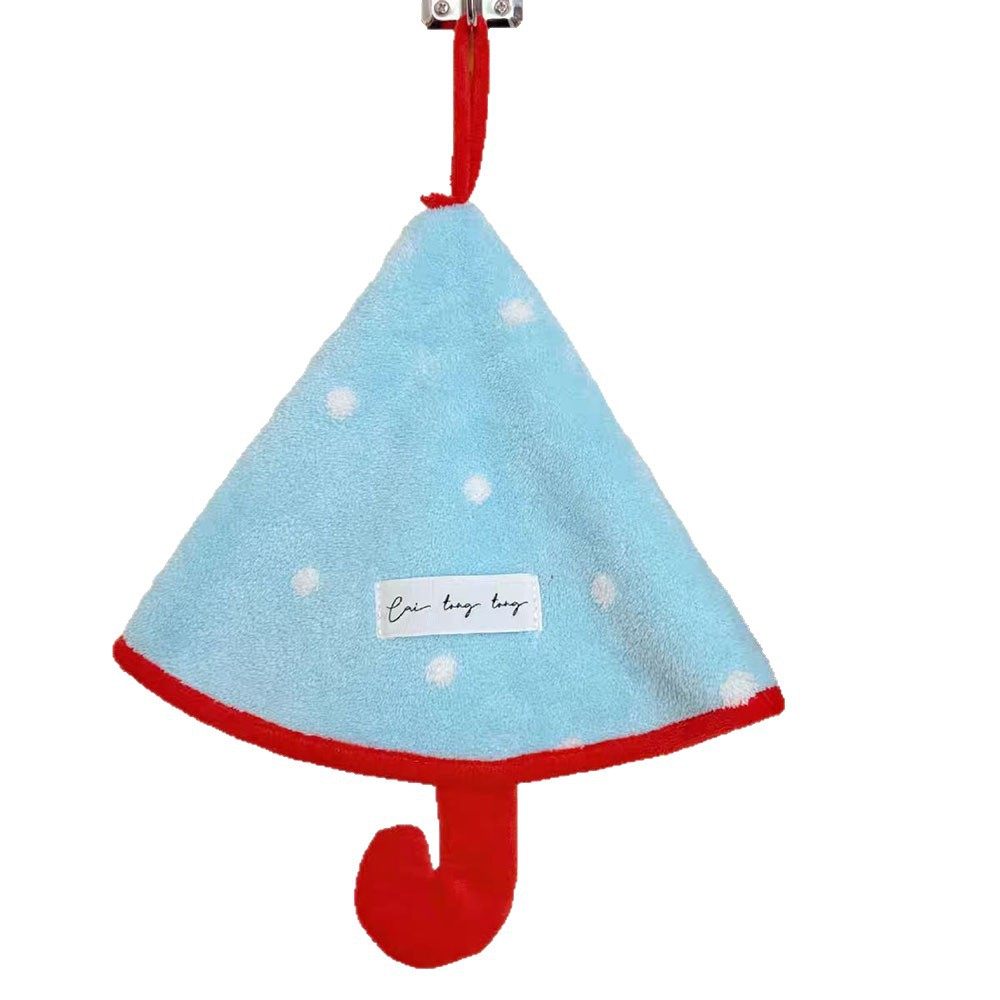 Cross-Border Supply Small Umbrella Hand Towel Hanging Towel Absorbent Thickened Household Kitchen Rag Bathroom Gift