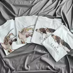 A generation of Japanese L.L.Bean × BEAMS digital printed animal short sleeve T-shirt loose couple LLB