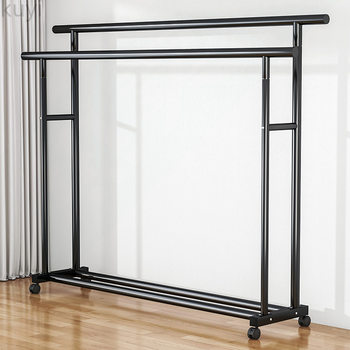 Freestanding Clothes Drying Rack for Home Bedroom, Thickened and Reinforced, Foldable Simple Indoor Dormitory Mobile Clothes and Hat Rack