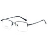 New Light Titanium Half-Frame Glasses for Men, Business Fishing Wire Half-Frame Frames, Can Be Equipped with Myopia Anti-Blue Light Flat Glasses