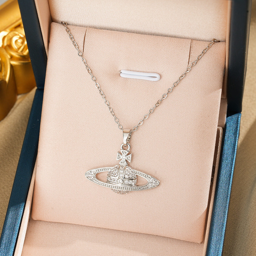 431 ウエスト クイーン マザー ネックレス - シルバー