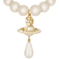 [gold] pearl drop necklace