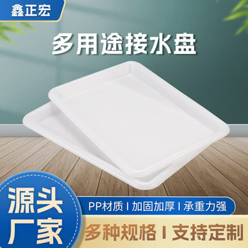 305*165/320*210 thickened plate water receiving plastic tray rectangular extra large bread plate commercial use