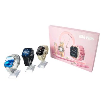 Cross-Border Hot-Selling A58Plus Smart Watch for Women, Multifunctional Necklace, Ring, Earrings, Huaqiangbei Smart Watch