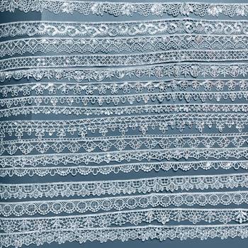 Source Factory Small Chanel-Style Sequin Floral Lace Water-Soluble Clothing Sleeve Skirt Edge Hat Edge Accessories Computer Embroidery Wholesale