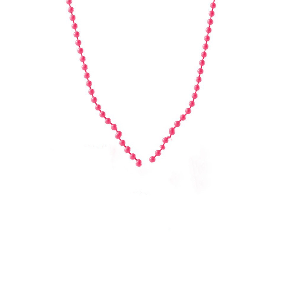 European and American Cross-Border Hot-Selling Copper Bead Chain Dopamine Spray Paint Colorful Bead Chain Trendy Brand Women's Sweater Chain