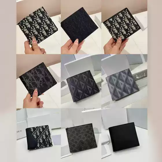 New Unisex High-End Short Wallet Wallet Card Bag Card Holder Business Card Holder Coin Purse Suit Clip Long Clip