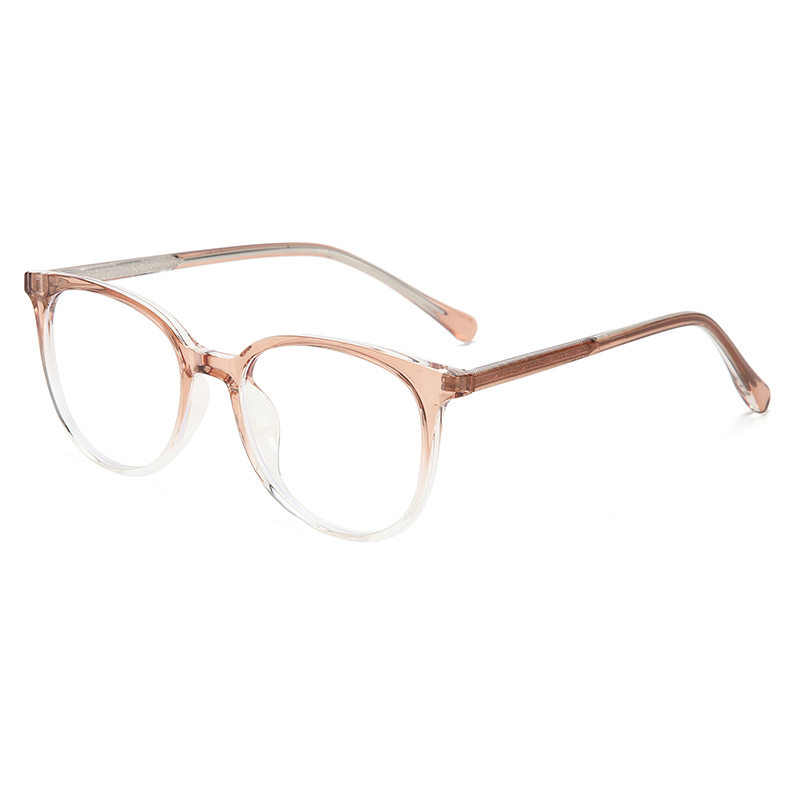 17218 Eyeglass Frame Internet Celebrity Transparent Crystal Texture Eyeglass Frame Imitation Acetate Insertable Leg Tr90 Optical Glasses