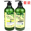Devili Set Olive Extract Anti-Dandruff Baked Oil Shampoo Olive Refreshing Fragrance Hydrating Shower Gel 1L