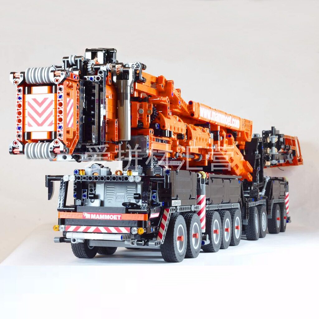 オレンジ色の積み木バッグ