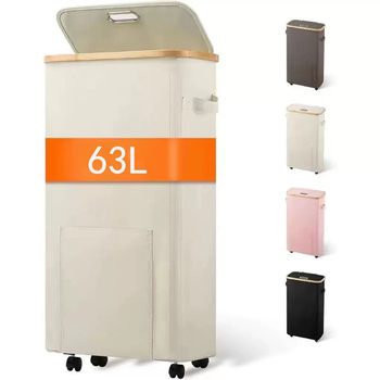 Cross-Border Hot Selling Dirty Clothes Basket Foldable Wheeled Storage Basket Bathroom Small Laundry Basket Simple Toy Storage Box