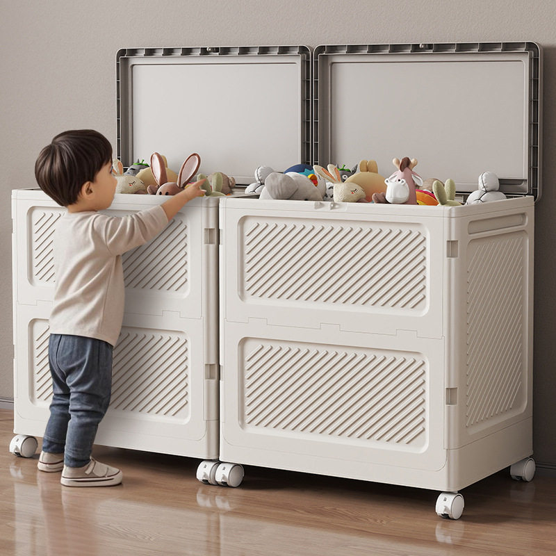 Large Storage Box Storage Box Clothes Installation-Free Toy Flip-Top Storage Box Flip-Top Foldable Toy Storage Cabinet