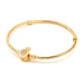 Golden o crown-with logo inlaid with zircon