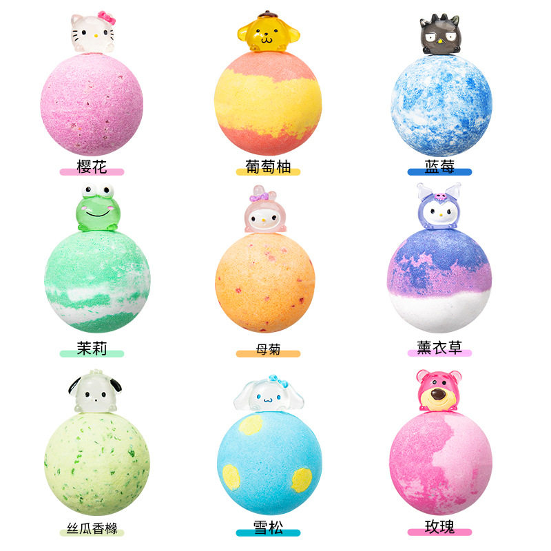 Cross-border toy bath salt ball universal special bubble ball moisturizing bath ball foot bath ball 100g hotel wholesale