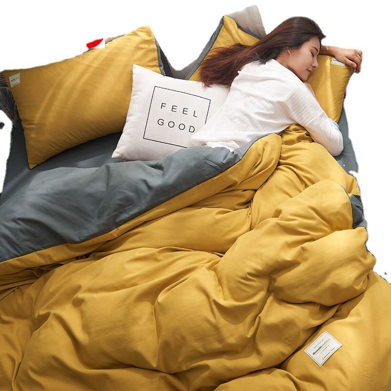 [Antarctic] four-piece bedding ins net red skin-friendly single quilt cover sheets student dormitory 4 three-piece set