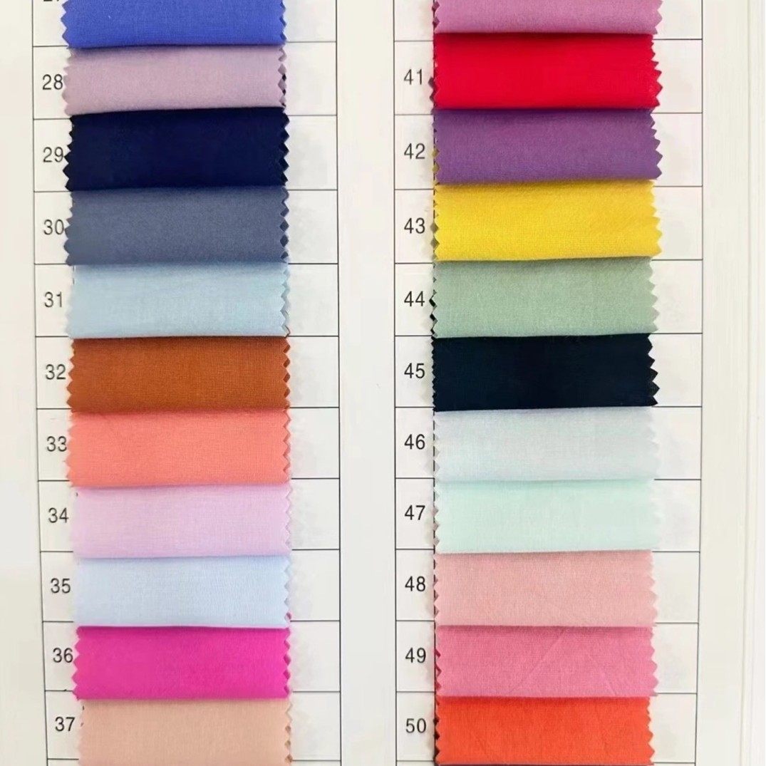 Pure Cotton 60 Count Washed Cotton Plain Thin Cotton Fabric Crepe Wrinkled Cotton Pure Cotton Fabric Casual Shirt Children's Clothing Fabric