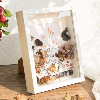Three-Dimensional Hollow Specimen Frame DIY Handmade Photo Frame Table Plant Shell Clay Dried Flower Preservation Display Picture Frame